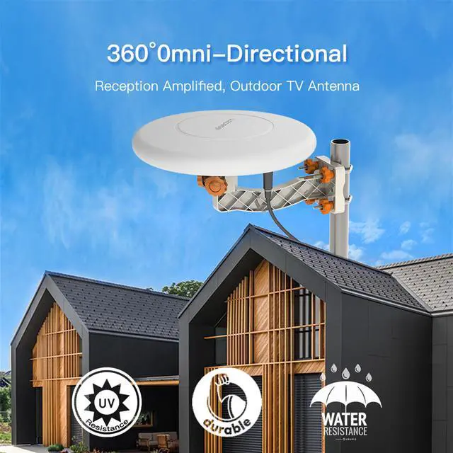 Alt view image 7 of 7 - Leadzm TA-A1 150 Miles TV Antenna Indoor Outdoor Omni-directional 360 Degree Reception
