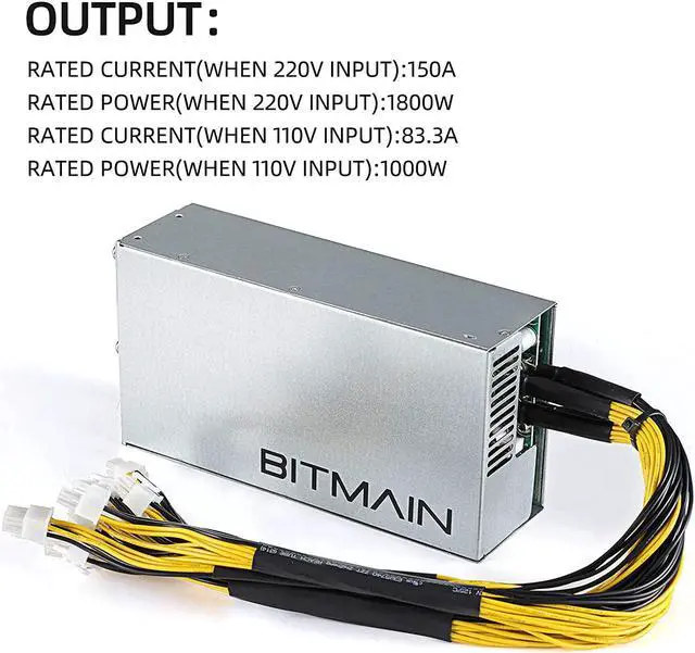 Alt view image 6 of 6 - Bitcoin Miner APW7 Power Supply, 10-pin Connect Bitmain Power Supply, Power Supply for Antminer L3+ for Bitcoin Mining Hardware, 110V-220V