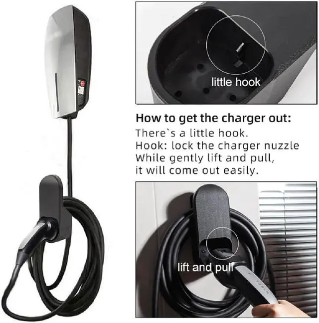 Alt view image 4 of 5 - Charging Cable Holder for Tesla Model 3 Model Y Charger Cable Organizer Tesla Accessories Car Wall Connector