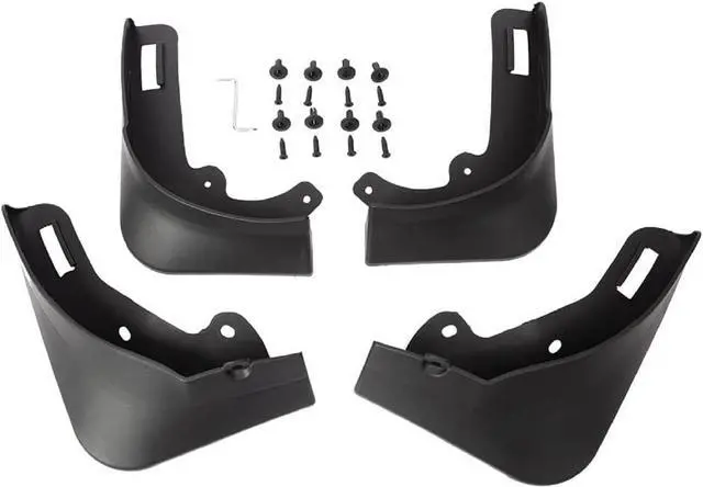 Alt view image 4 of 6 - Tesla Model Y Mud Flaps Front Rear Splash Guards Fender Kit- 4 Set, No Need to Drill Holes, Mudguards Fender Compatible with Tesla Model Y 2020-2022