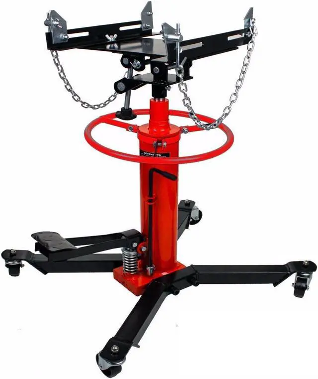Main image of 1100LBS 2 Stages Hydraulic Transmission Jack with 360° Swivel Wheels Lift Hoist