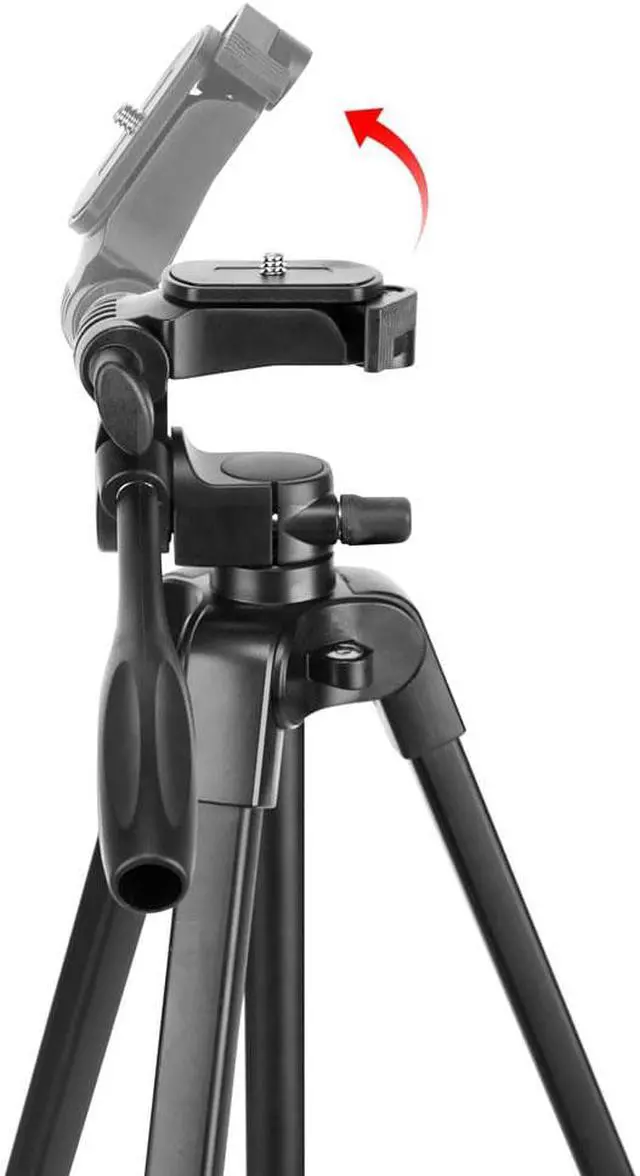 Alt view image 3 of 6 - Portable Tripod with Phone Clip and Bluetooth Remote Black (T90)