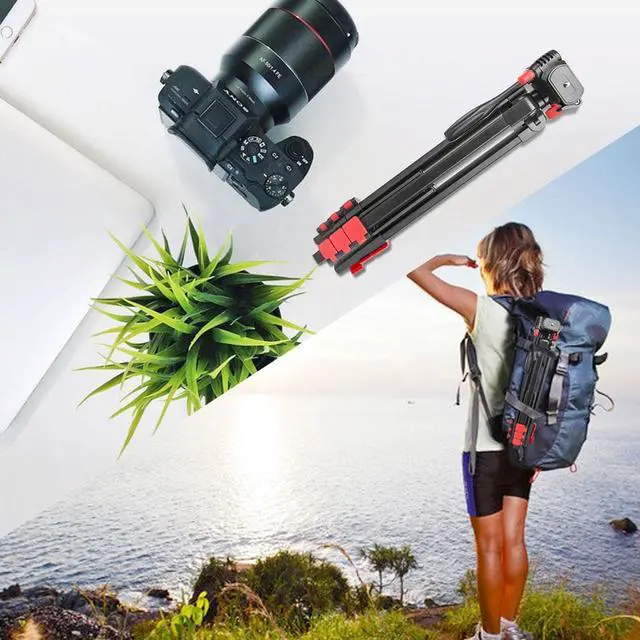 Alt view image 6 of 6 - Portable Tripod with Phone Clip and Bluetooth Remote Black (T90)