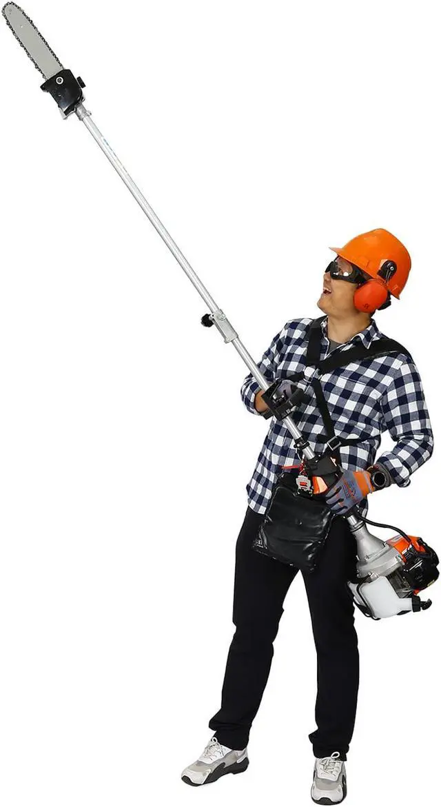 Alt view image 5 of 7 - 4 in 1 Multi-Functional Trimming Tool, 52CC 2-Cycle Garden Tool System Included Gas Pole Saw, Hedge Trimmer, Grass Trimmer, and Brush Cutter