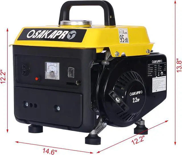 Alt view image 6 of 7 - 2-Stroke Gasoline Portable Generator, 71cc Gas Powered Generator with Low Noise, Generators for Home Use