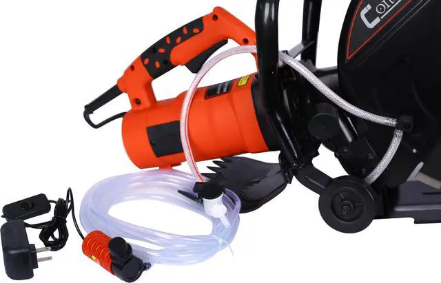 Alt view image 3 of 5 - Electric 14" Cut Off Saw Wet/Dry Concrete Saw Cutter Guide Roller with Water Line Attachment