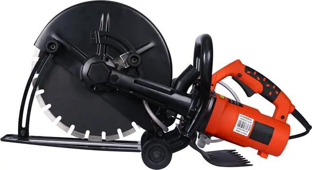Alt view image 4 of 5 - Electric 14" Cut Off Saw Wet/Dry Concrete Saw Cutter Guide Roller with Water Line Attachment