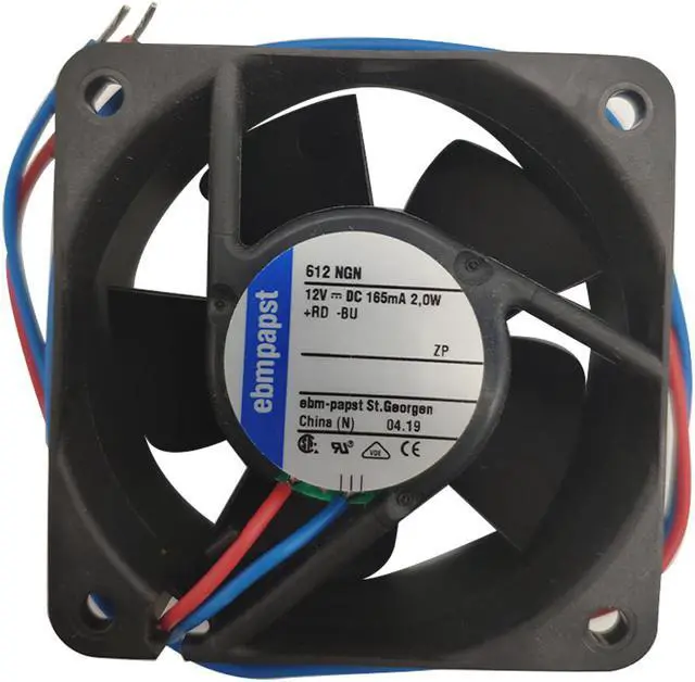 Main image of ebmpapst 612NGH Axial Fan 12VDC 2.4W 60X60X25MM 200mA 43m3/h Cooling Fan 2pin