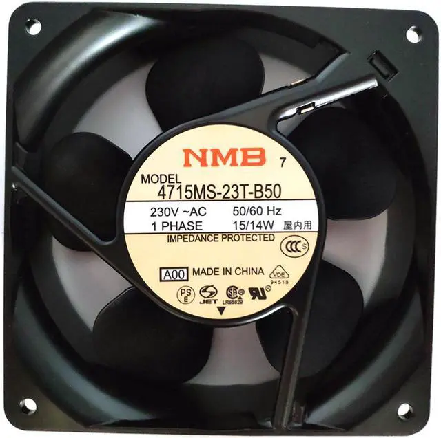 Main image of NMB-MAT Fan 4715MS-23T-B50 12cm 12038 230V 15W DC Cabinet Fan for NMB 120 120 38mm UPS Power Cooling Fans