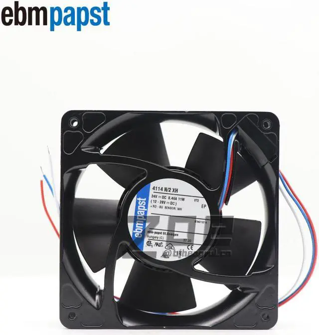 Main image of Ebmpapst 4114N/2XH DC Axial Fan 119x119x38mmv 133.6 CFM 11W 4400RPM Ball Bearing IP20