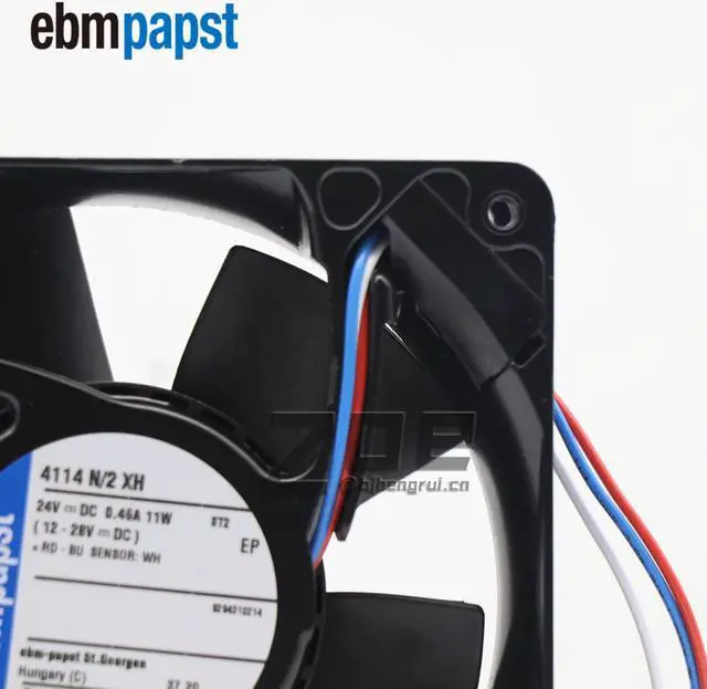 Alt view image 7 of 7 - Ebmpapst 4114N/2XH DC Axial Fan 119x119x38mmv 133.6 CFM 11W 4400RPM Ball Bearing IP20