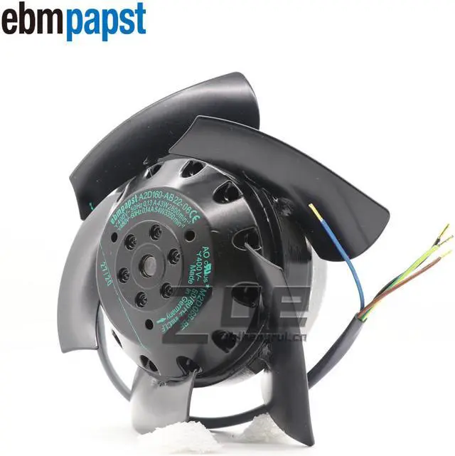 Alt view image 2 of 7 - Ebmpapst A2D160-AB22-06 400V/480V 2800/3350min-1 43/54W Straight Blades  Single-intake AC Axial Imppler Industrial Cooling Fans