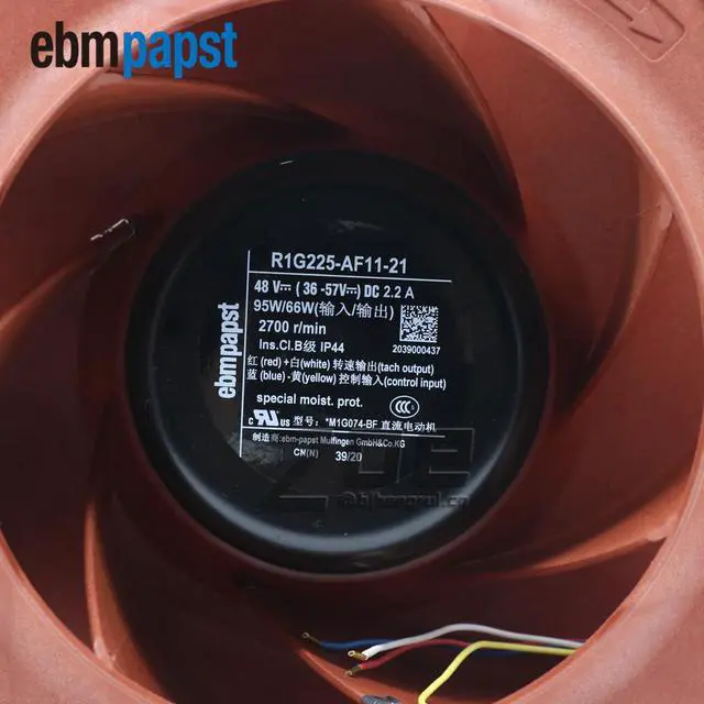 Alt view image 6 of 7 - Original New ebmpapst R1G225-AF11-21 DC48V 2.2A M1G074-BF Turbo Centrifugal Fan Frequency Converter Cooling Fans