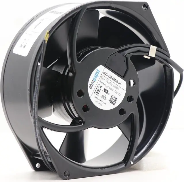 Alt view image 4 of 7 - Original New ebm-papst Fan W2S130-BM03-01 All Memtal 230V 47/46W High Temperature Resistance Axial Fans
