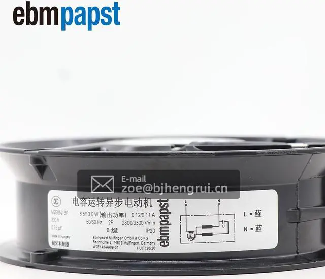 Alt view image 4 of 7 - Original New ebm-papst Fan W2E143-AA09-01 230V 440m³/h 3300rpm 6058ES 171.5 x 51mm High Temperature Resistance Fans