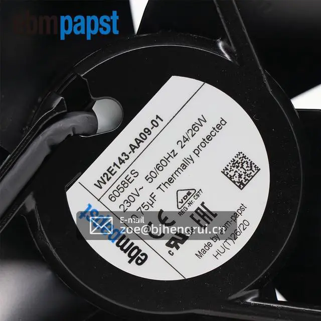 Alt view image 7 of 7 - Original New ebm-papst Fan W2E143-AA09-01 230V 440m³/h 3300rpm 6058ES 171.5 x 51mm High Temperature Resistance Fans