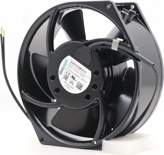 Alt view image 2 of 7 - Original New ebm-papst Fan W2S130-BM03-01 All Memtal 230V 47/46W High Temperature Resistance Axial Fans