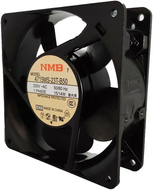 Alt view image 3 of 3 - NMB Fan 4715MS-23T-B50 12cm 12038 230V 15W DC Cabinet Fan for NMB 120 120 38mm UPS Power Cooling Fans