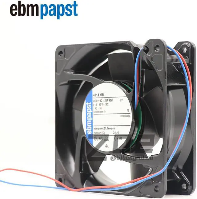Alt view image 2 of 7 - ebmpapst 4114NH4 1238 24V 30W Textile Machinery Transmitter Cooling Fan