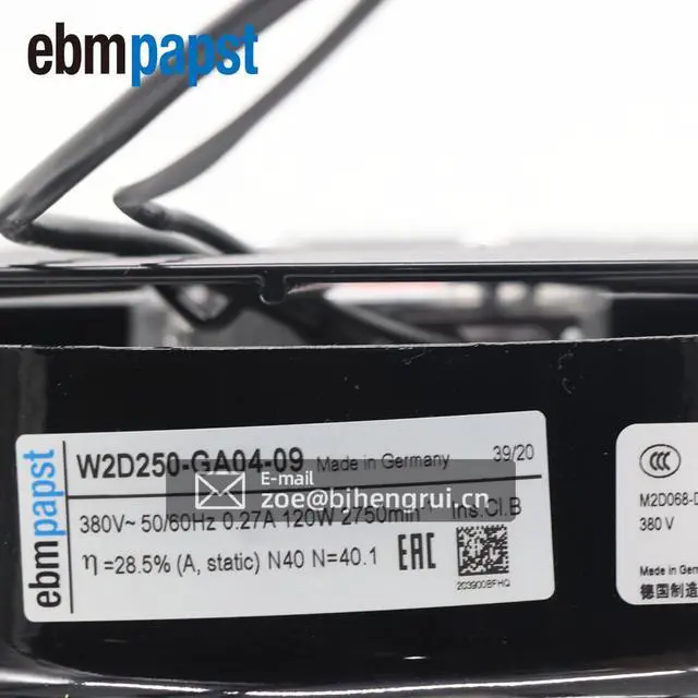 Alt view image 7 of 8 - Ebmpapst W2D250-GA04-09 250mm 120W 0.27A 400V AC 2750RPM 225 m3/h Spindle Siemens Inverter Axial Flow Cooling Fan