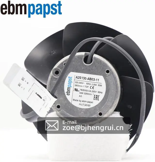 Alt view image 7 of 7 - Ebmpapst A2S130-AB03-11 138.3 x 56.9mm 230 VAC  325m3/h  2800RPM Axial Cooling  Fan for Lenze Inverter