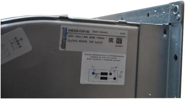 Alt view image 3 of 5 - Ebmpapst D4E225-CC01-02 Centrifugal Blower 370x327x341mm 2215m3/h 230 V AC Forward Curved Dual Inlet Cooling Fan