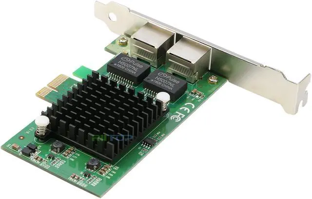 Alt view image 5 of 6 - 2Port 1000M PCI-E Gigabit Ethernet Network Adapter Card Intel82576 Chipset, Dual RJ45 1G 1000 Mbps PCIe Network Controller LAN Card, with Low Profile Bracket