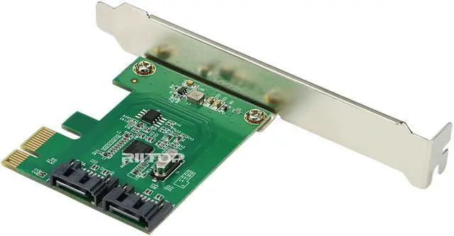 Alt view image 4 of 6 - 2 Port SATA 3 Card, RIITOP PCI-e Express x1 SATA iii 6Gbps Adapter Card, SATA 3.0 Controller Card ASM1061 Chipset, Support 2 SATA 3.0 Devices