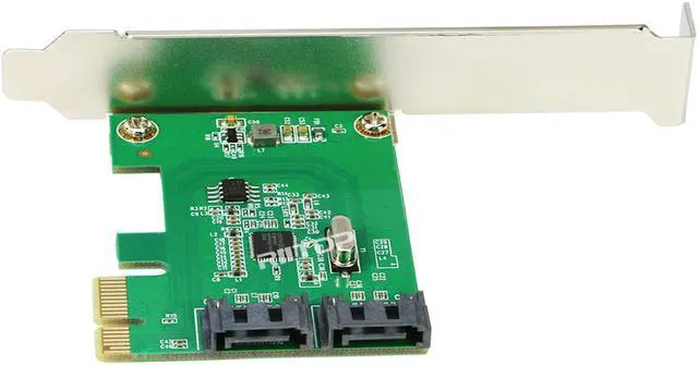 Alt view image 3 of 6 - 2 Port SATA 3 Card, RIITOP PCI-e Express x1 SATA iii 6Gbps Adapter Card, SATA 3.0 Controller Card ASM1061 Chipset, Support 2 SATA 3.0 Devices
