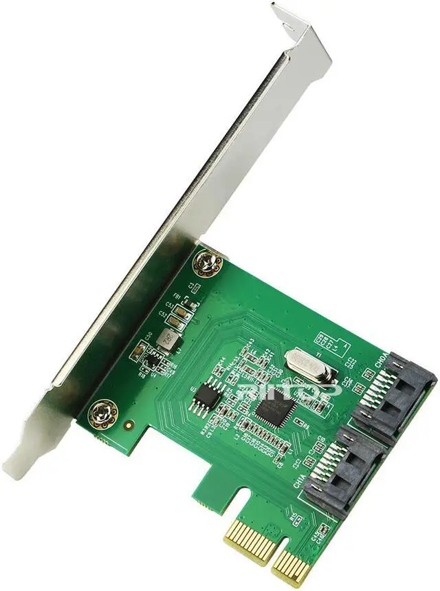 Alt view image 5 of 6 - 2 Port SATA 3 Card, RIITOP PCI-e Express x1 SATA iii 6Gbps Adapter Card, SATA 3.0 Controller Card ASM1061 Chipset, Support 2 SATA 3.0 Devices