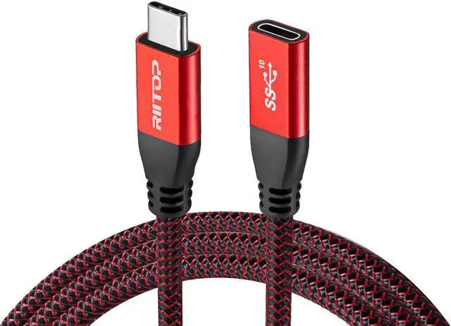 Alt view image 7 of 7 - USB C Extension Cable 2FT, RIITOP USB 3.1 Type C Male to Female Fast Charging Cord, Sync Audio Video Data Transfer for iPad Mini 6th, M1 MacBook Mac Mini/Pro,iPhone 13 Mag