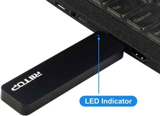 Alt view image 4 of 7 - M.2 NVMe and SATA SSD to USB Enclosure Adapter, RIITOP M2 NMVe NGFF SSD to USB 3.1 (Type-A) Reader with Aluminum Case Compatible with Both M Key and B+M Key SSD