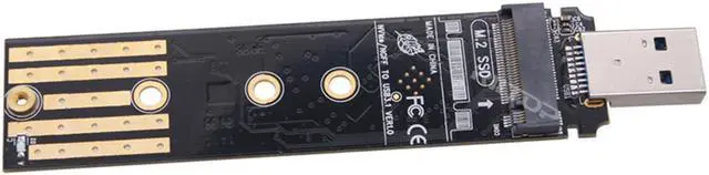 Alt view image 4 of 5 - M.2 to USB Adapter, RIITOP M.2 NVME SATA SSD to USB3.1 Gen2 10Gbps, USB to NVME PCIe SSD Reader M Key & B+M Key Max 4TB Support UASP for 2280 2260 2242 2230 SSD Enclosure