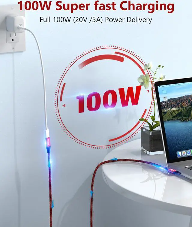 Alt view image 3 of 7 - USB C 4.0 Extension Cable 40Gbps 2.6ft, Thunderbolt 3 & 4 Extension Cable, RIITOP USB 4.0 Data Extender Cable Support PD 100W 20V5A, 40Gbps Transfer, 8K@60Hz, 6K/4K@60Hz Video for Dell/HP/Anker Dock