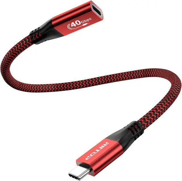 Alt view image 7 of 7 - 40G USB 4 Extension Cable 1ft 100W Fast Charging Support, USB C Male to Female Extension Cable Cord USB4.0 8K Video Compatible with Thunderbolt 3/4 for Dell Thunderbolt Dock, eGPU