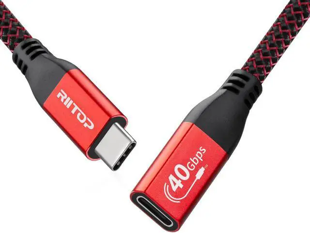 Main image of 40G USB 4 Extension Cable 1ft 100W Fast Charging Support, USB C Male to Female Extension Cable Cord USB4.0 8K Video Compatible with Thunderbolt 3/4 for Dell Thunderbolt Dock, eGPU