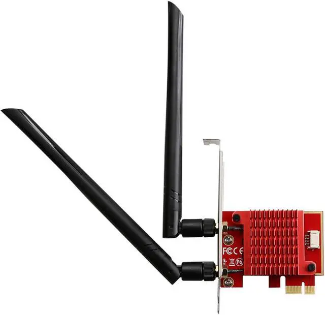Alt view image 2 of 5 - PCI-e Wireless Card 5400M, RIITOP AX210 PCI-E WiFi 6E WLAN Adapter Card BT5.2, 802.11ax ac WiFi 6GHz/5GHz/2.4GHz Desktop PC Wireless WiFi Card for Windows 11,10