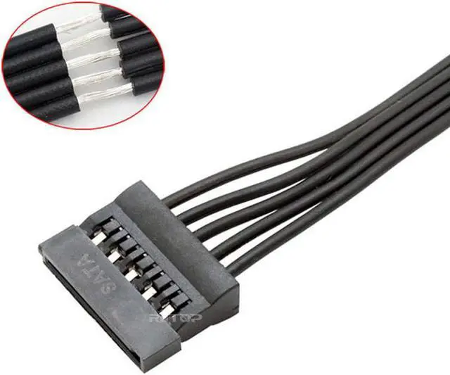Alt view image 5 of 6 - SATA to 5x SATA Power Splitter Cable, 15 Pin SATA to 5 SATA Power Splitter Cable Adapter Apply for Hard Disk Drive, HDD, SSD, Optical Drives Sata Power Cable -24 Inches