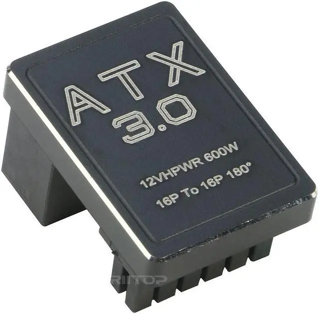 Alt view image 7 of 7 - 12VHPWR 16Pin 180 Degree Angled Adapter PCI-e 5.0 Graphics Card Power Supply for 12+4pin RTX 3090Ti 4070Ti 4080 4090 Graphic Card GPU, Aluminum ATX 3.0 16 Pin GPU Power Connector 600W - (Type A)