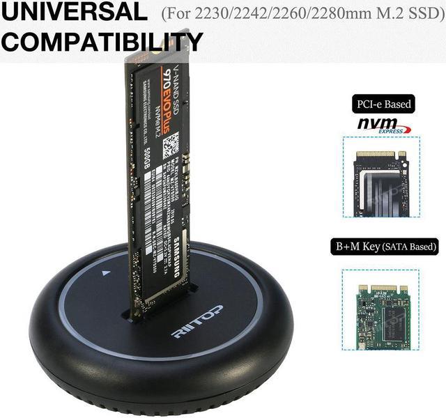 Adaptateur M.2 vers USB pour protocole touristique, carte SSD M.2 NVcloser  PCIe NGFF SATA M2, prise en charge de 2230 2242 2260 2280 NVcloser/SATA M2  SSD RTL9210B - AliExpress
