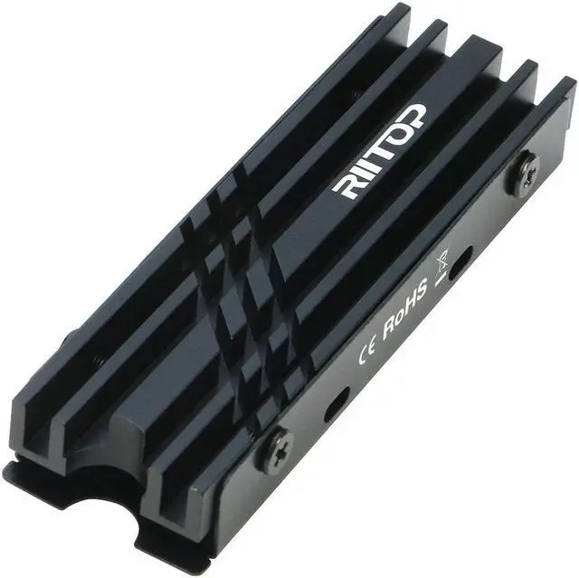 Main image of M.2 2280 SSD Heatsink Cooler, RIITOP M.2 SSD Heat Sink with Thermal Silicone pad, Support Single and Double Sided M.2 SSD, for Desktop PC Computer / PS5 M.2 PCIE NVMe SSD or M.2 SATA SSD