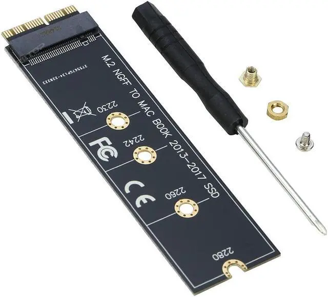 Alt view image 7 of 7 - RIITOP M.2 NVMe SSD to 12+16Pin Upgrade Adapter for MacBook Air (2013-2017 Year) A1465 A1466 and Mac Pro (Late 2013-2015 Year)
