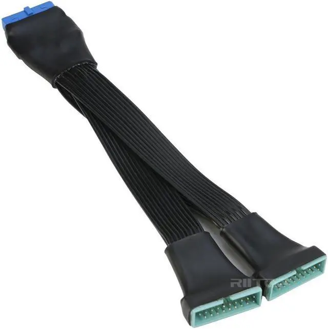 Alt view image 7 of 7 - RIITOP USB 3.0 20Pin Header Extension Splitter Cable Adapter, 19/20 Pin 1 to 2 Y Splitter Internal Extension Adapter DIY(5.9 inch)