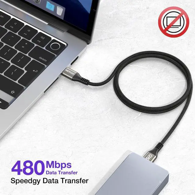 Alt view image 5 of 7 - RIITOP USB C to USB C Cable (6.6ft 240W), USB 2.0 Type C PD Charging Cable for iPhone 15/15Pro,MacBook Pro 2020, iPad Pro 2020, iPad Air 4, Samsung Galaxy S23+/S23 Ultra/S22 Ultra
