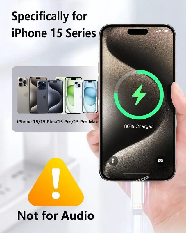 Alt view image 4 of 7 - RIITOP For Lightning to USB C Adapter for iPhone 15/15 Pro/15 Pro Max/15 Plus,for iPad Air,Support Charging&Data Transfer,USB Type C Charger Connector Adapter,Not for Audio/OTG-Silver [2 Pack]