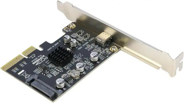 Alt view image 7 of 7 - 20Gbps PCIe USB C Card - RIITOP USB 3.2 Gen 2x2 (20Gbps) USB-C SuperSpeed PCI Express 3.0 x4 Host Controller Card - USB Type-C PCIe Add-On Adapter Card - Expansion Card, For Windows & Linux