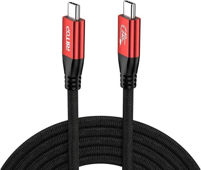 Alt view image 7 of 7 - RIITOP 240W USB4 Cable [40Gbps, 3.3ft], USB 4 Video Cable Compatible with Thunderbolt 4/3 Support 8K Video, 240W PD 3.1 Charging for MacBook, XPS, Surface Pro, Display Monitor eGPU
