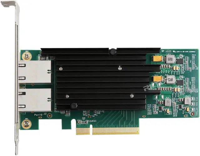 Alt view image 7 of 14 - 10Gb Dual LAN Base-T PCI-e Network Card, Intel X540 Controller, RIITOP 10Gbps Ethernet Adapter, 2 * 10Gbe RJ45 Port , Support Windows/Windows Server/Linux/Vmware/ESX