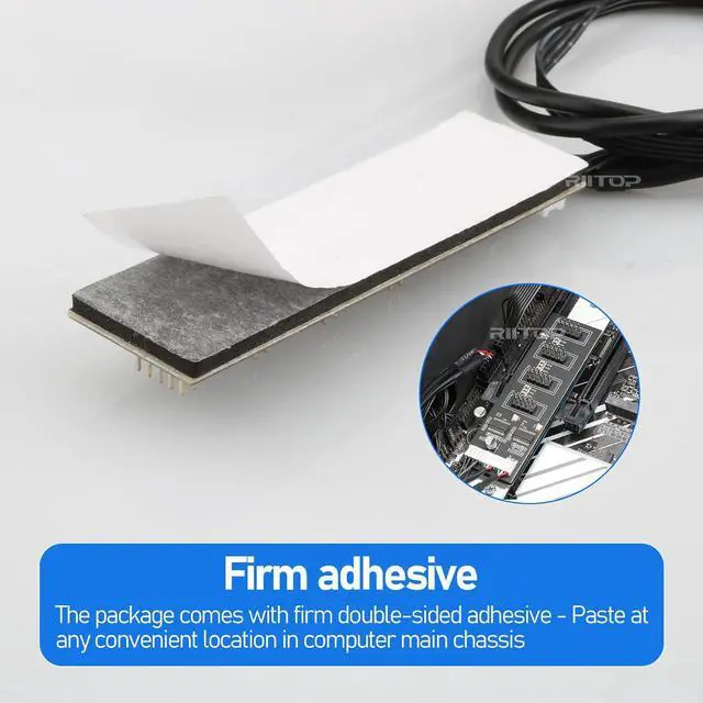 Alt view image 5 of 6 - 9Pin USB Header Splitter with SATA Power Cable, 4 Internal USB 2.0 Ports, Internal USB Hub Extension USB 2.0 Splitter Connector for Motherboard, Adapter for CPU, WiFi Receiver, Fans, and RGB Light