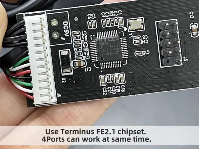 Alt view image 4 of 7 - USB 2.0 9pin 10pin Header 1 to 4 Female Splitter Extension Cable HUB with IDE 5V Power Connector Adapter Port Multilier